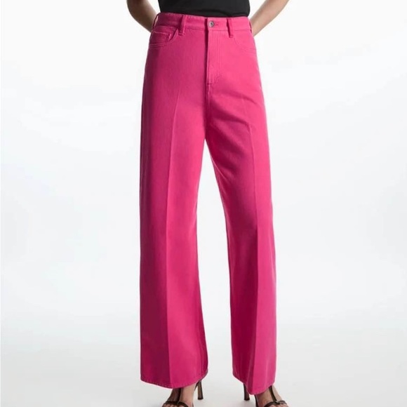 COS Hot Pink Wide Leg Jean 25 - Picture 1 of 4